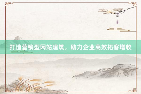 打造营销型网站建筑，助力企业高效拓客增收