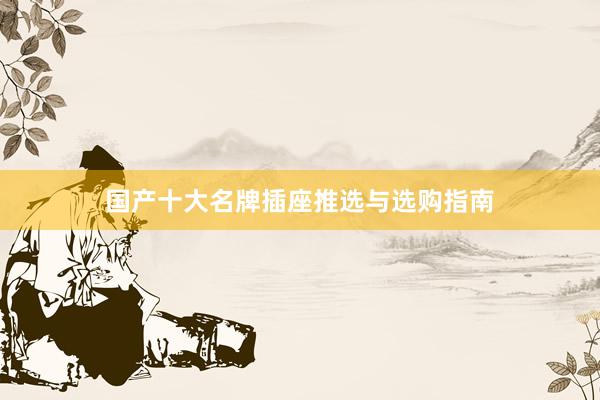 国产十大名牌插座推选与选购指南